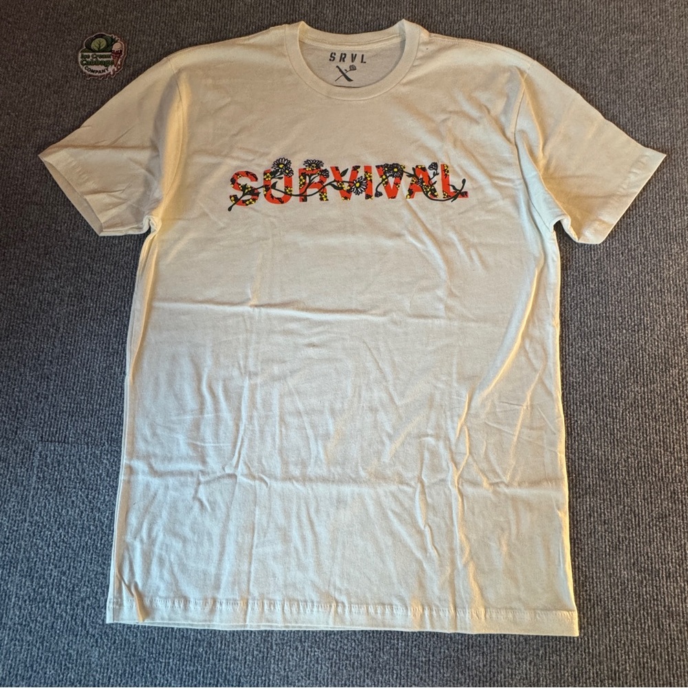 SRVL Cream Graphic Tee for Men